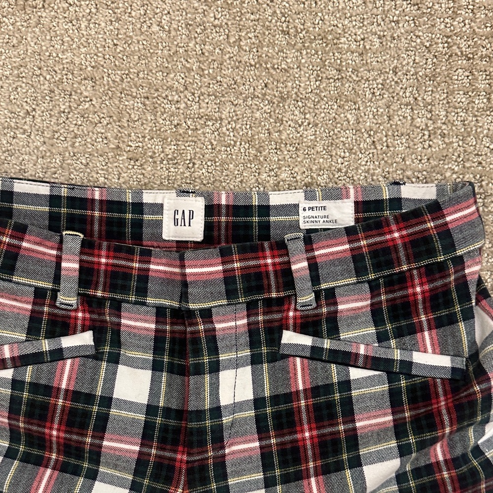 GAP Tartan Plaid Trousers - Red, Black, White